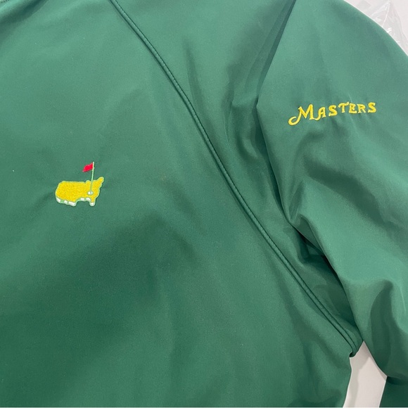 VTG Slazenger Augusta National Masters Green Pullover Windbreaker Pockets Y2K XL - Picture 8 of 16